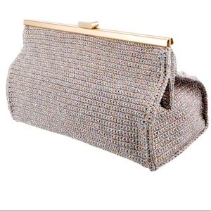 Mizele Metallic Crochet Clutch